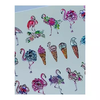 Anna Tkacheva, 3D-слайдер Crystal №666 «Цветы. Фламинго»