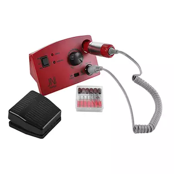 Аппарат для маникюра JessNail, Машинка для маникюра и педикюра JD4500, красная