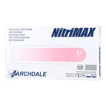 ARCHDALE, Перчатки нитриловые розовые, размер M