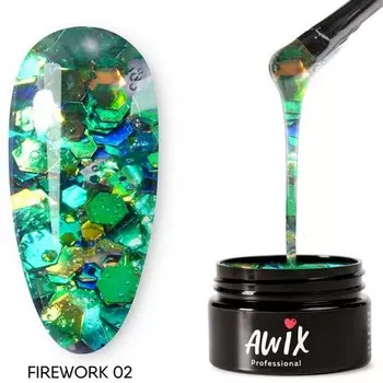 AWIX Professional, Гель-лак Firework №02