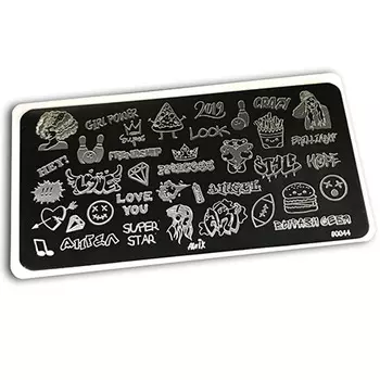 AWIX Professional, Пластина для стемпинга №0044