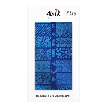 AWIX Professional, Пластина для стемпинга №0118