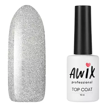 AWIX Professional, Топ для гель-лака Silver Flash, 10 мл