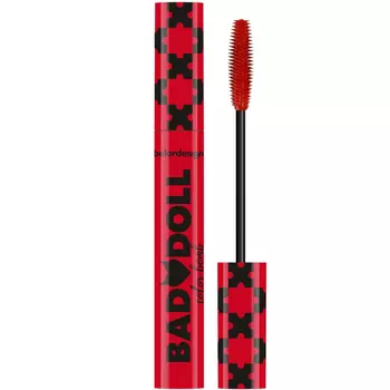 Belor Design, Тушь для ресниц цветная Bad Doll, красная
