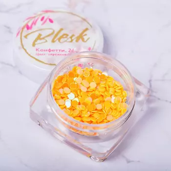 Blesk, Дизайн для ногтей «Конфетти», персиковый, 2 мм