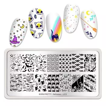 Born Pretty, Пластина для стемпинга Halloween №010
