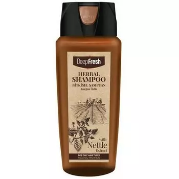 Deep Fresh, Травяной шампунь успокаивающий с крапивой для жирных волос «С экстрактом крапивы», 500 мл