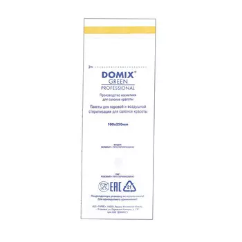 Domix, Крафт-пакеты для стерилизации белые, 100х250 мм (100 шт.)