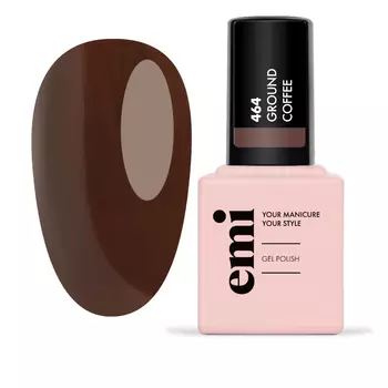 EMI, Гель-лак E.MiLac Молотый кофе №464, 9 мл