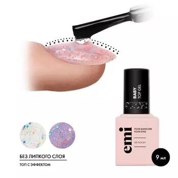 EMI, Топ E.MiLac Baby Top Gel, 9 мл