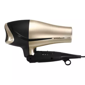 ERGOLUX фен ELX-HD03-C64 PRO, черный/золото