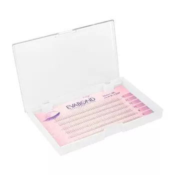 EVABOND, Ресницы безузелковые Mix, D-изгиб, 0,07, 2 шт. в пучке