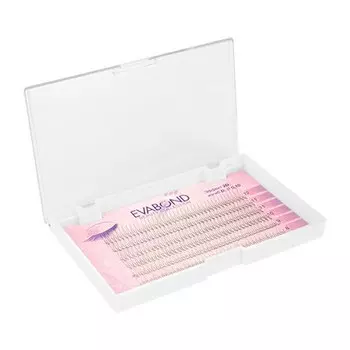 EVABOND, Ресницы безузелковые Mix, D-изгиб, 0,10, 2 шт. в пучке