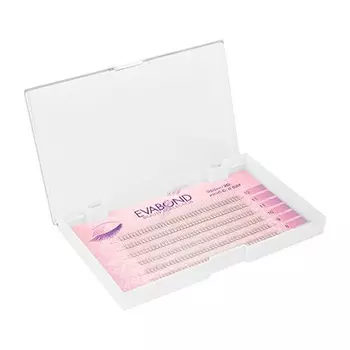 EVABOND, Ресницы безузелковые Mix, С-изгиб, 0,07, 2 шт. в пучке