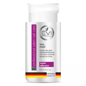 EVI professional, Средство для обезжиривания ногтей и снятия липкого слоя, с помпой, 150 мл