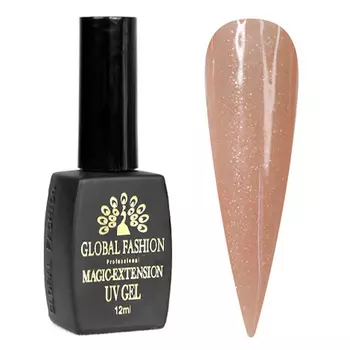 Global Fashion, Гель для наращивания ногтей Magic Extension №10, с шиммером, 12 мл