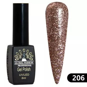 Global Fashion, Гель-лак Black Elite №206