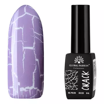 Global Fashion, Гель-лак трескающийся «CRACK» №02, 8 мл