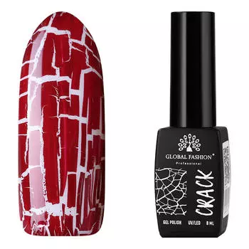 Global Fashion, Гель-лак трескающийся «CRACK» №07, 8 мл