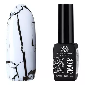 Global Fashion, Гель-лак трескающийся «CRACK» №12, 8 мл