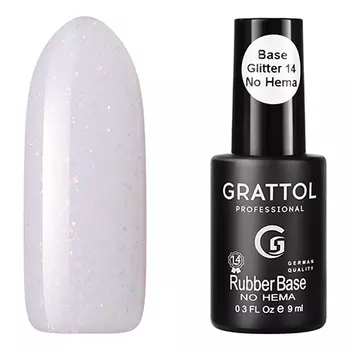 Grattol, База Rubber Glitter №14