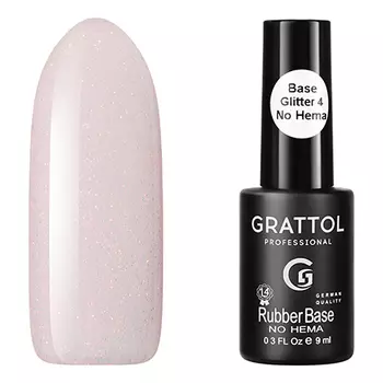Grattol, База Rubber Glitter №4