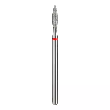 Grattol, Фреза алмазная "Пламя острое удлинённое" D=2,3 мм, красная