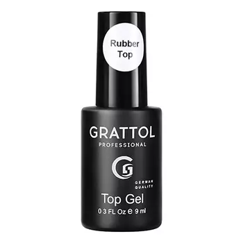 Grattol, Топ, Rubber Top Gel, 9 мл