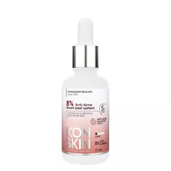 Icon Skin, Пилинг для лица 8% Anti-Acne, 30 мл