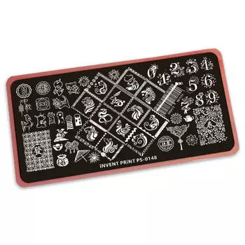 iNVENT PRiNT, Пластина для стемпинга, Азиатский Микс PS-148