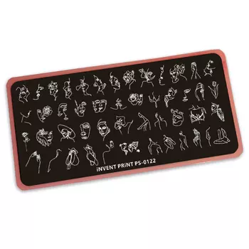 iNVENT PRiNT, Пластина для стемпинга, Девушки, Лица PS-122