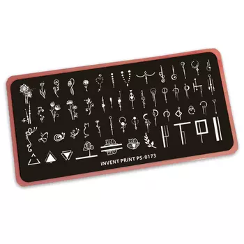 iNVENT PRiNT, Пластина для стемпинга, Геометрия, Цветы PS-173