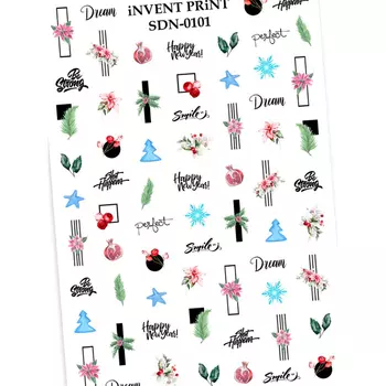 iNVENT PRiNT, Слайдер-дизайн Новый год, Снежинки SDN-101