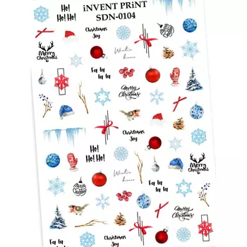 iNVENT PRiNT, Слайдер-дизайн Новый год, Снежинки SDN-104