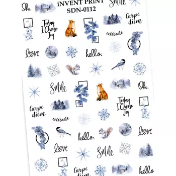 iNVENT PRiNT, Слайдер-дизайн Новый год, Снежинки SDN-112