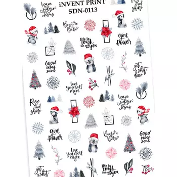 iNVENT PRiNT, Слайдер-дизайн Новый год, Снежинки SDN-113