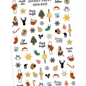 iNVENT PRiNT, Слайдер-дизайн Новый год, Снежинки SDN-122