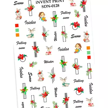 iNVENT PRiNT, Слайдер-дизайн Новый год, Снежинки SDN-128