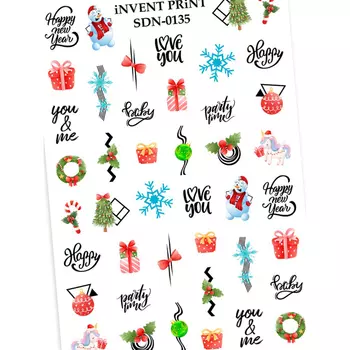 iNVENT PRiNT, Слайдер-дизайн Новый год, Снежинки SDN-135