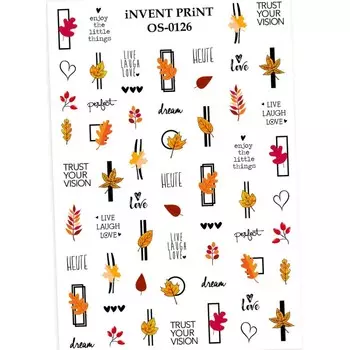 iNVENT PRiNT, Слайдер-дизайн "Осень. Веточки. Листья", OS-126