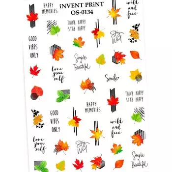 iNVENT PRiNT, Слайдер-дизайн "Осень. Веточки. Листья", OS-134