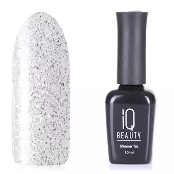IQ Beauty, Топ для гель-лака Silver Shimmer №106, 10 мл