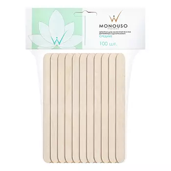 Italwax, Шпатели одноразовые, Средние, 100 шт.