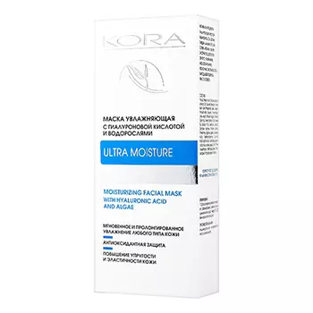 KORA, Маска увлажняющая с гиалуроновой кислотой и водорослями, 75 мл
