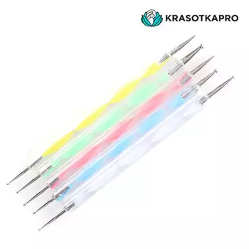 KrasotkaPro, Дотсы для дизайна ногтей, 5 шт.