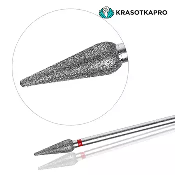 KrasotkaPro, Фреза алмазная «Конус» D=4 мм, красная