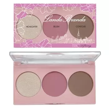 Landa Branda, Палетка для контуринга лица «Трио» Sunny Day, тон 92