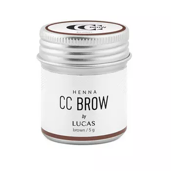 Lucas' Cosmetics, Хна для бровей CC Brow, коричневая, в баночке, 5 г