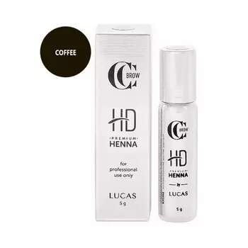 Lucas' Cosmetics, Хна для бровей CC Brow Premium, Coffee, в баночке, 5 г