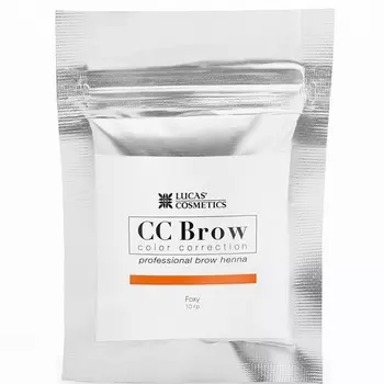 Lucas' Cosmetics, Хна для бровей CC Brow, рыжий цвет, в саше, 10 г